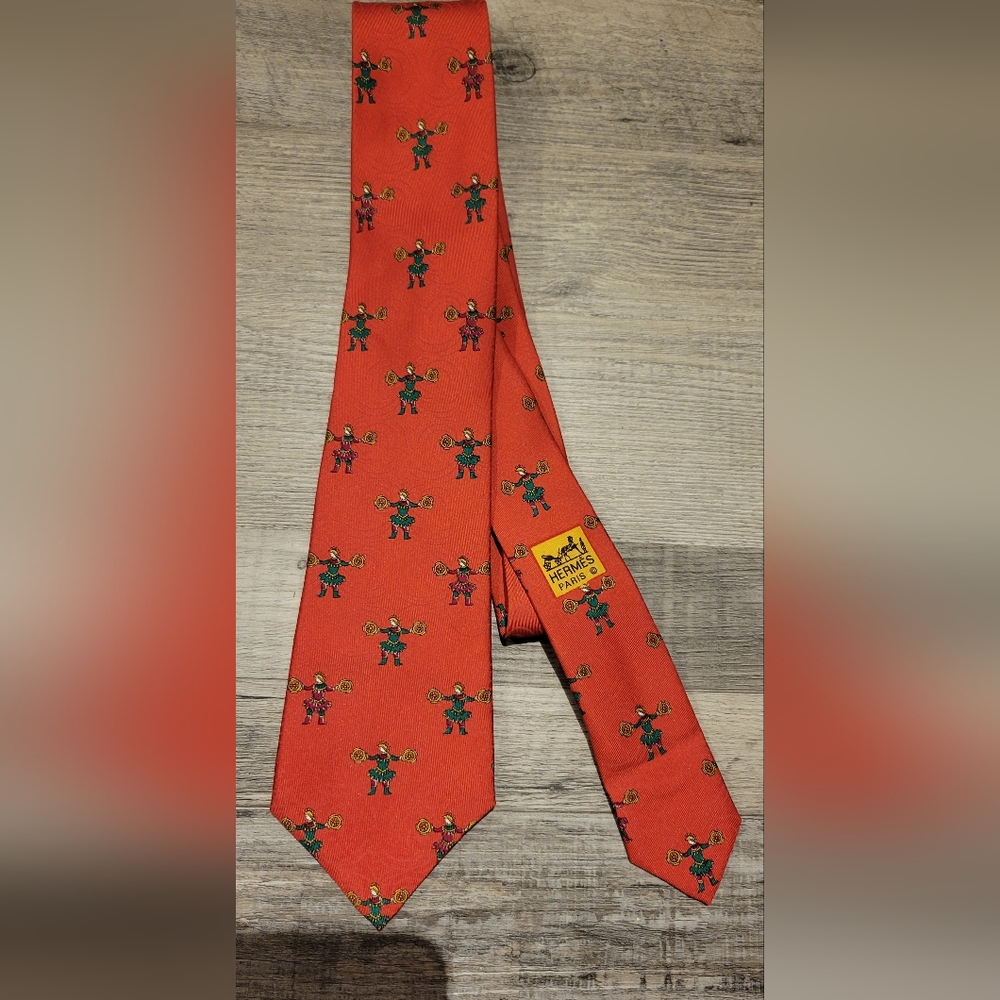 Hermes Paris 100% Silk Tie Gladiator Warrior Print 7049 TA